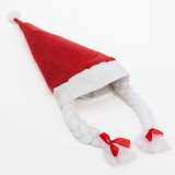 Vianočná Mikulášska čiapka 65x41x28cm s vrkočmi
