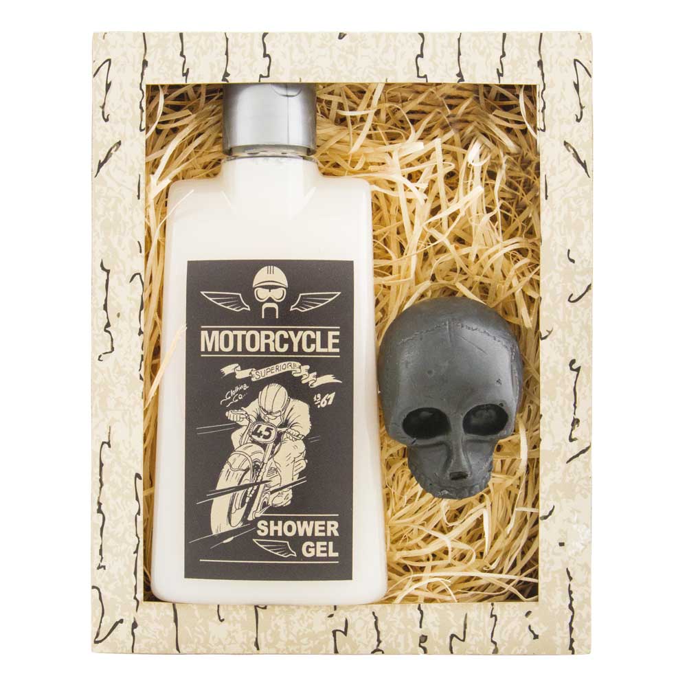 Kozmetická sada pre mužov Motorcycle Vintage – gél 250 ml a mydlo 30 g