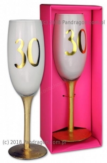 Narodeninový pohár šampanské "30"