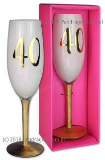 Narodeninový pohár šampanské "40"