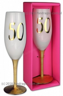 Narodeninový pohár šampanské "50"
