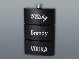 Trojitá ploskačka Whisky,Brandy,Vodka 270ml