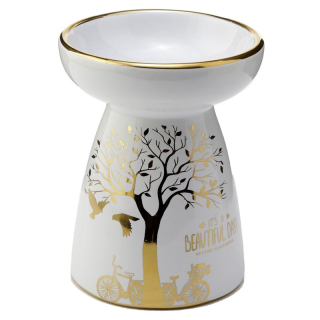 Aróma lampa biela Eden Metallic Gold Tree 11,5x9cm