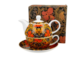 Porcelánový džbán so šálkou William Morris - Orange Irises  350/310ml